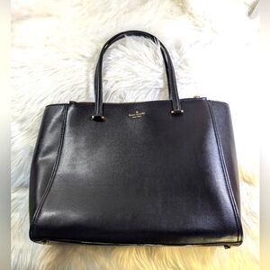 Black Large Kate Spade Tote Leather